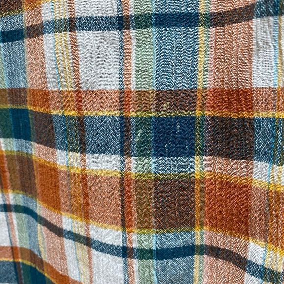 Patagonia Men's Short Sleeved Collared Plaid Button Down 100% Cotton Shirt Large - Picture 5 of 6